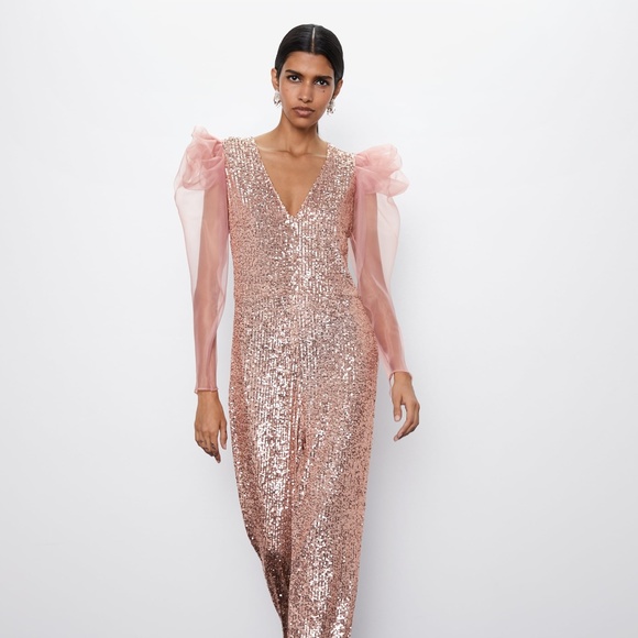 Zara Other - Sequin Organza Jumpsuit